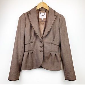 REBECCA TAYLOR Cropped Belt Wool Jacket 2